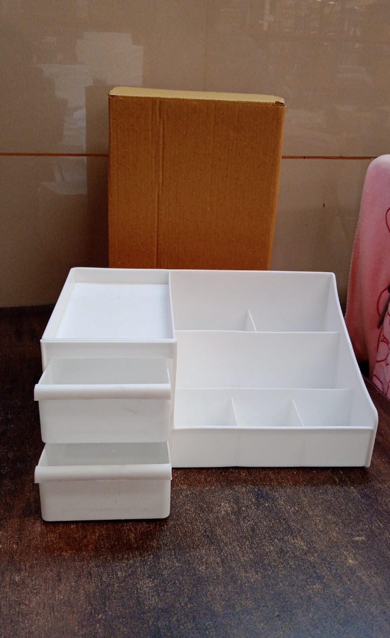 Large Capacity Desktop Cosmetic Storage Box (1 Pc Mix Color)