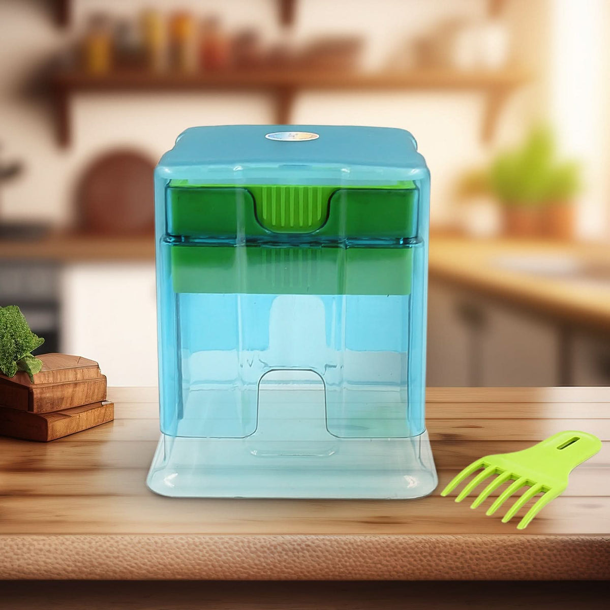 2 In 1 Potato Chipser Slicer French Fries Maker Finger Chips Plastic Two Blades Finger Chips Cutter For Kitchen Accessoryvegetable Fruit Slicer (1 Pc) HP DD