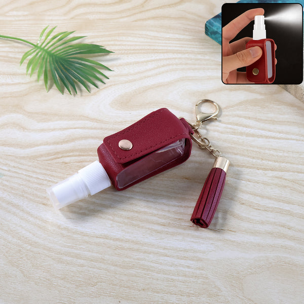 Portable Hand Sanitizer Holder Keychain With Tassel (1 Pc)