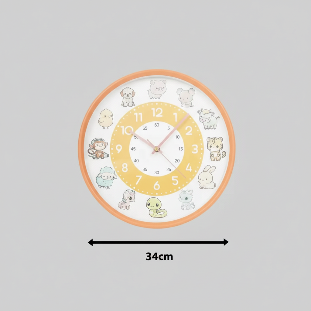 Plastic Analog Wall Clock - 34 cm SUPER