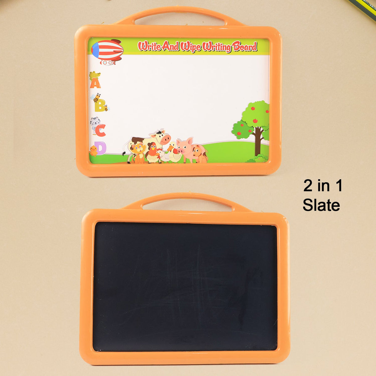 2-in-1 Double-sided Write And Wipe Educational Drawing Board For Kids (1 Set) HP DD