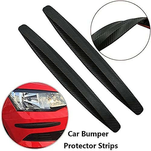 Car Bumper Protector Scratch Gurad Front & Back Strong Durable Carbon Finish (Black) Bumper Protector Accessories for Exter