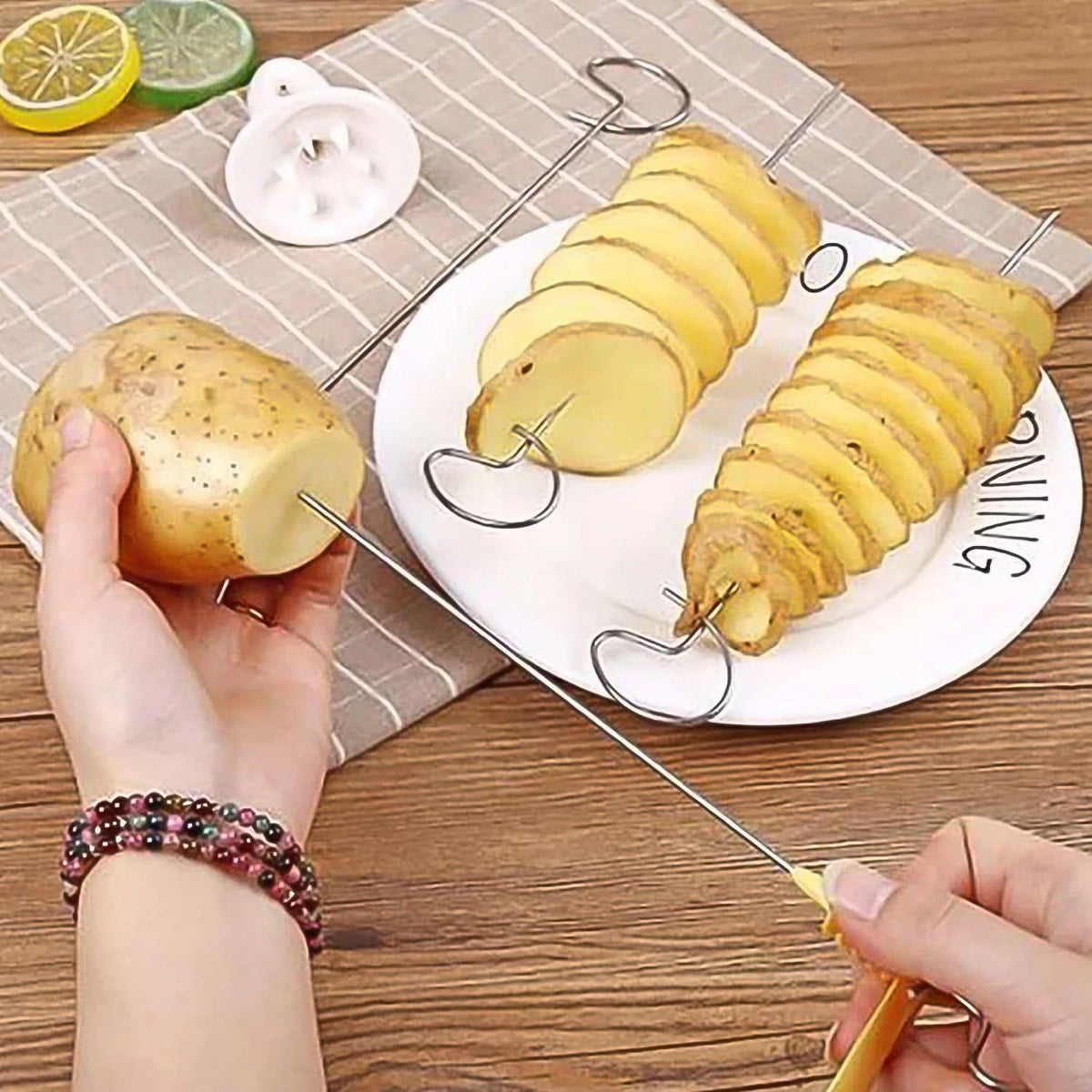 1 Set Potato Spiral Cutter Potato Twister (4 Spits) HP DD