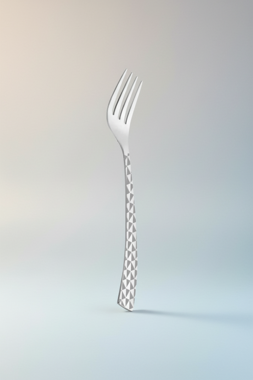 Prabha Stainless Steel Crysta Dessert Fork Set - 18cm (6 pcs) SUPER