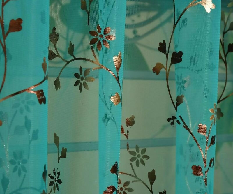 Shree Decor Sheer Transparent Net Curtain – Design 4 (700 Series) | 5FT | Lightweight Decorative for Door, Window & Pooja Room