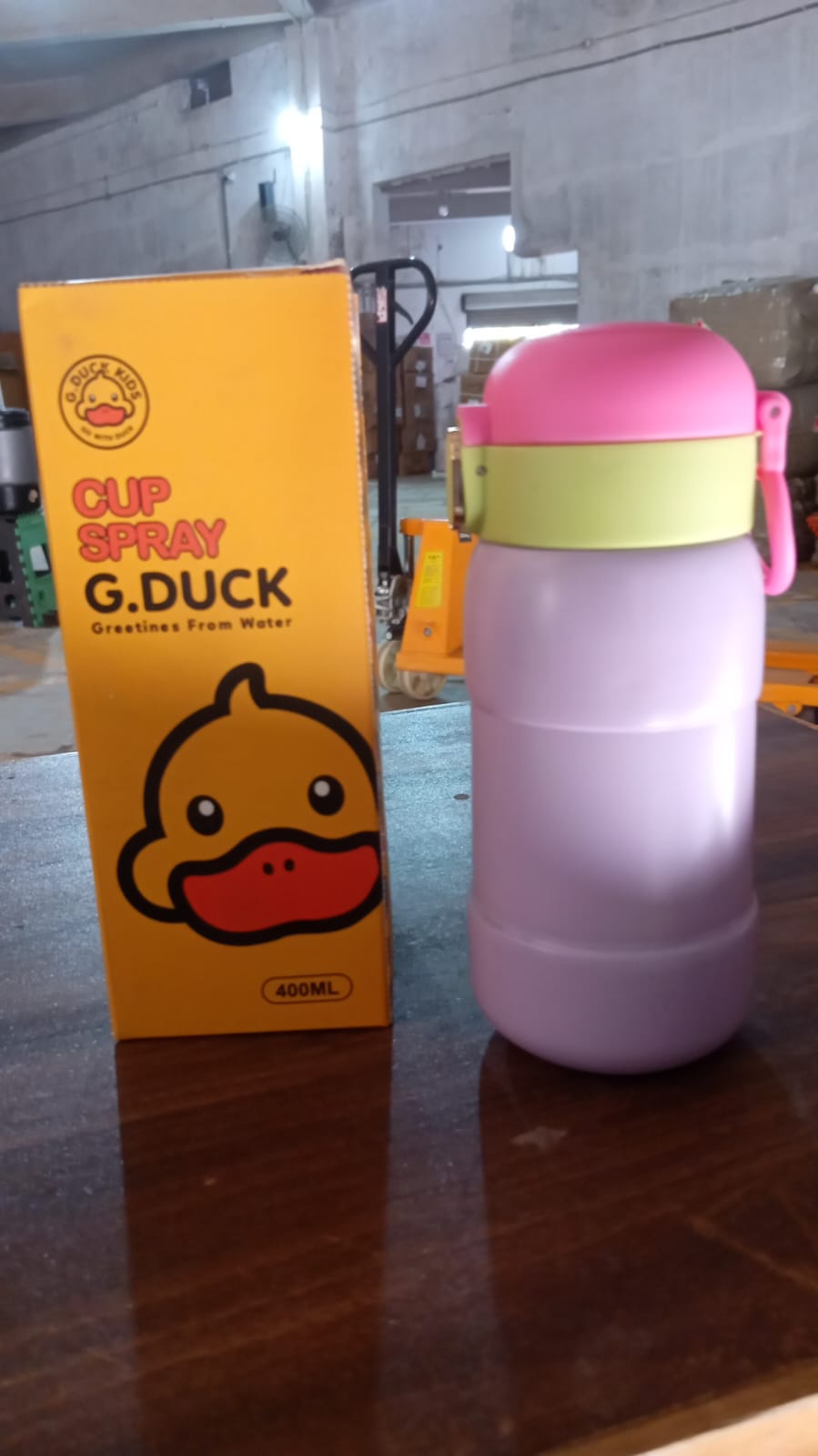 Duck Stainless Steel Water Bottle – 400 ml BPA-Free Thermos with Spill-Proof Cap (1 Pc)