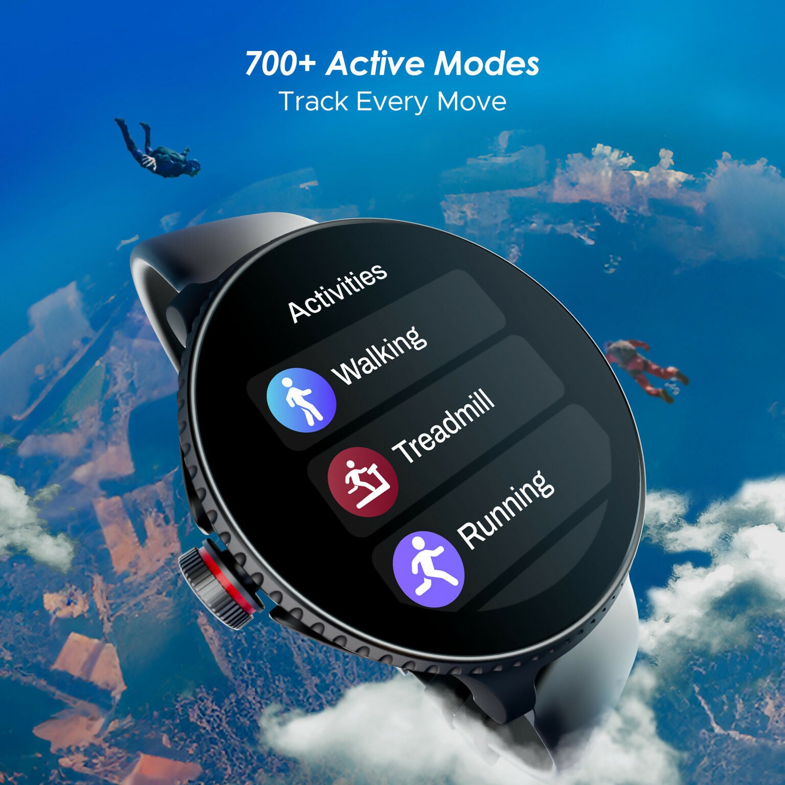 boAt Lunar Discovery Turn-by-Turn Navigation, 1.39" HD Display, Bluetooth Calling, 700+ Sports Modes & 7-Day Battery Life (Active Black)