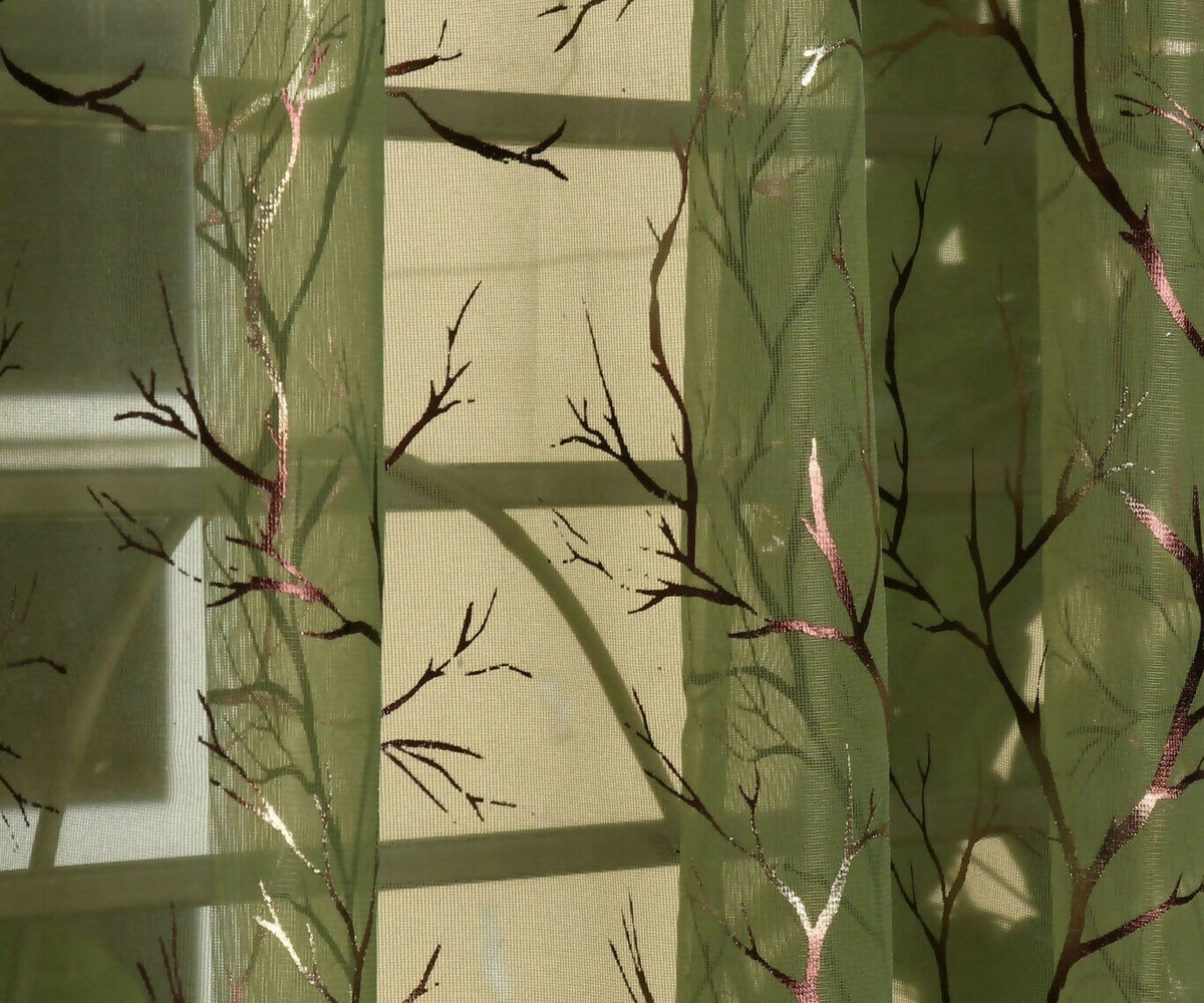Shree Decor Sheer Transparent Net Curtain – Design 1 (900 Series) | 9FT | Lightweight Decorative for Door, Window & Pooja Room