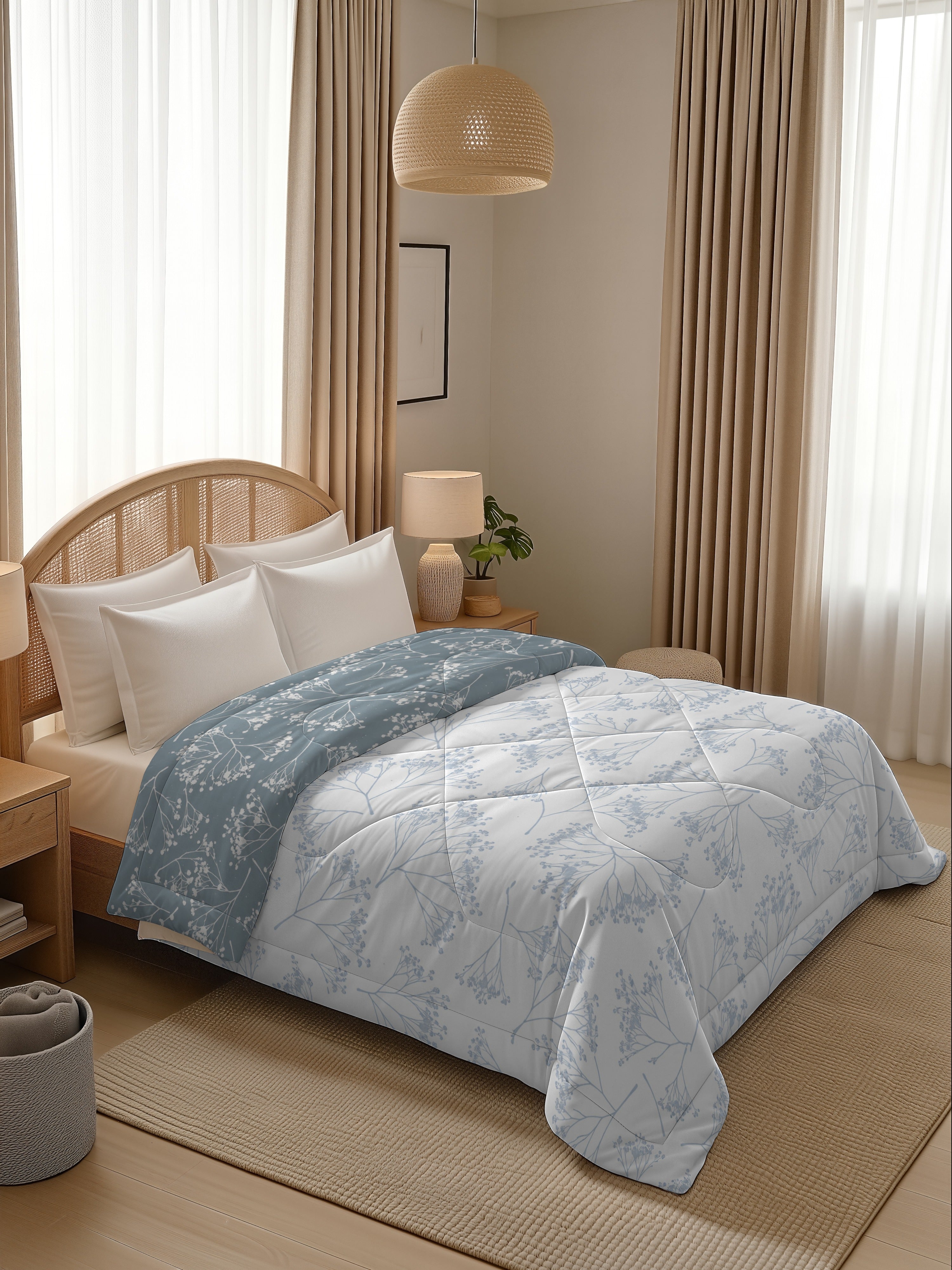 Quirky Home Oxford Collection 2 Kg King Bed Reversible Comforter | AC Blanket