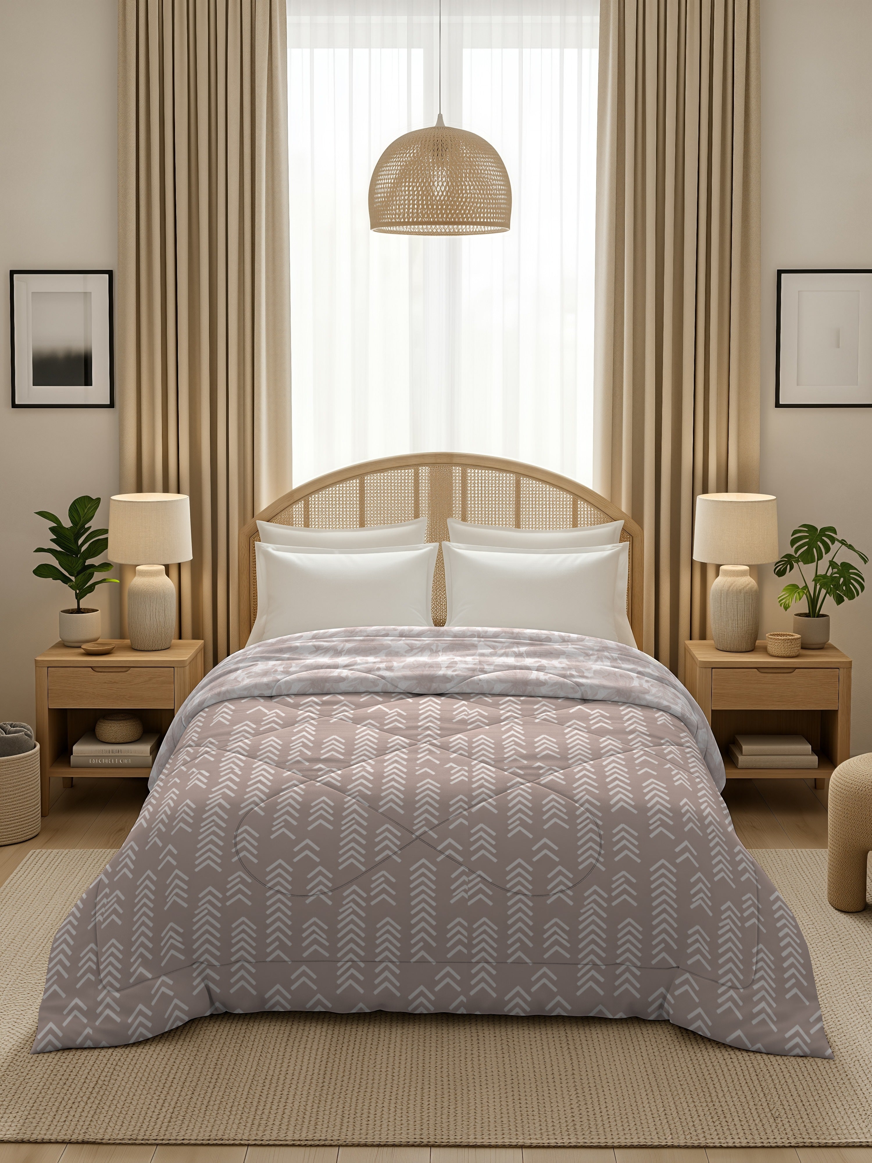 Quirky Home Oxford Collection 2 Kg King Bed Reversible Comforter | AC Blanket