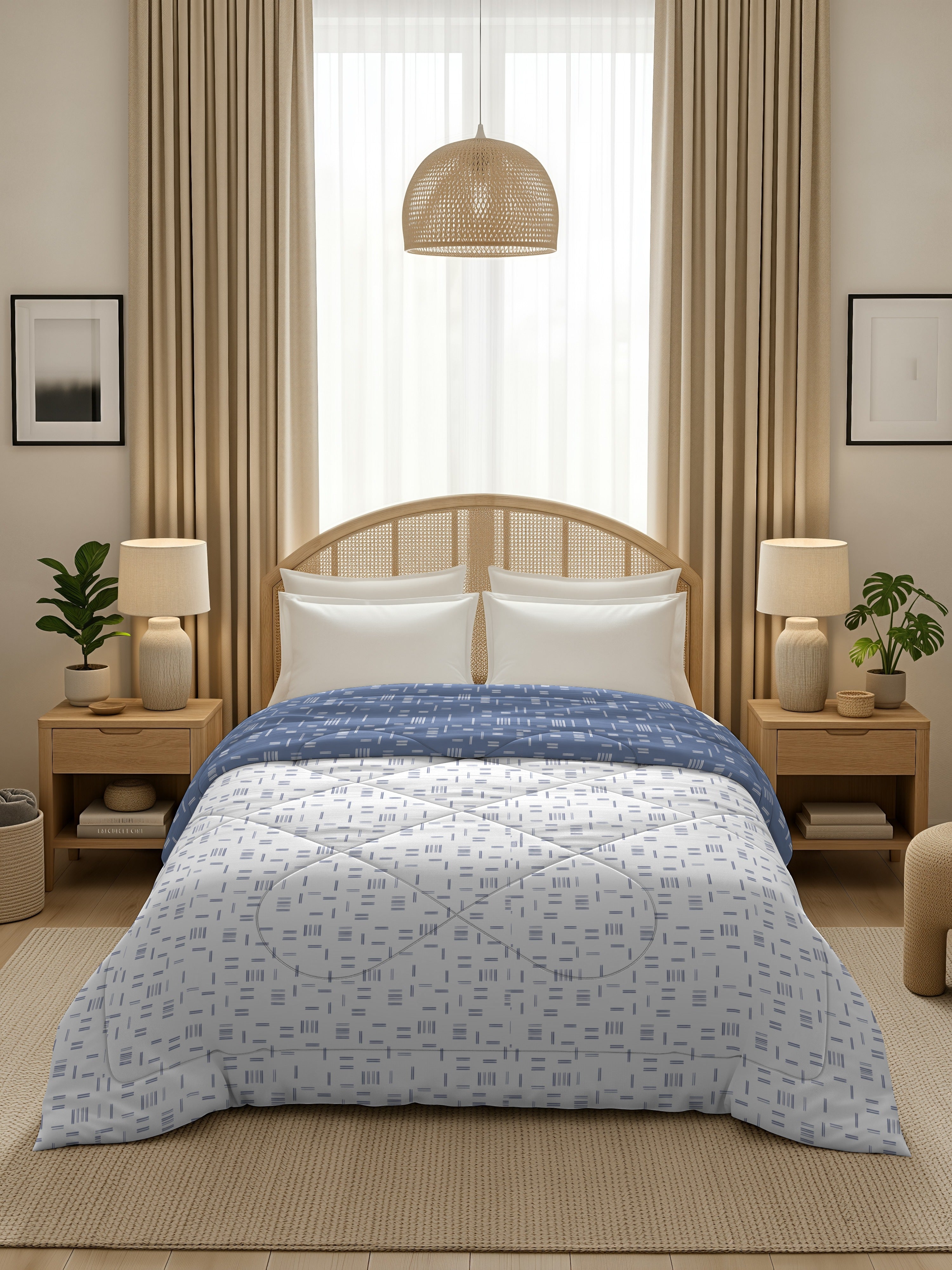 Quirky Home Oxford Collection 2 Kg King Bed Reversible Comforter | AC Blanket