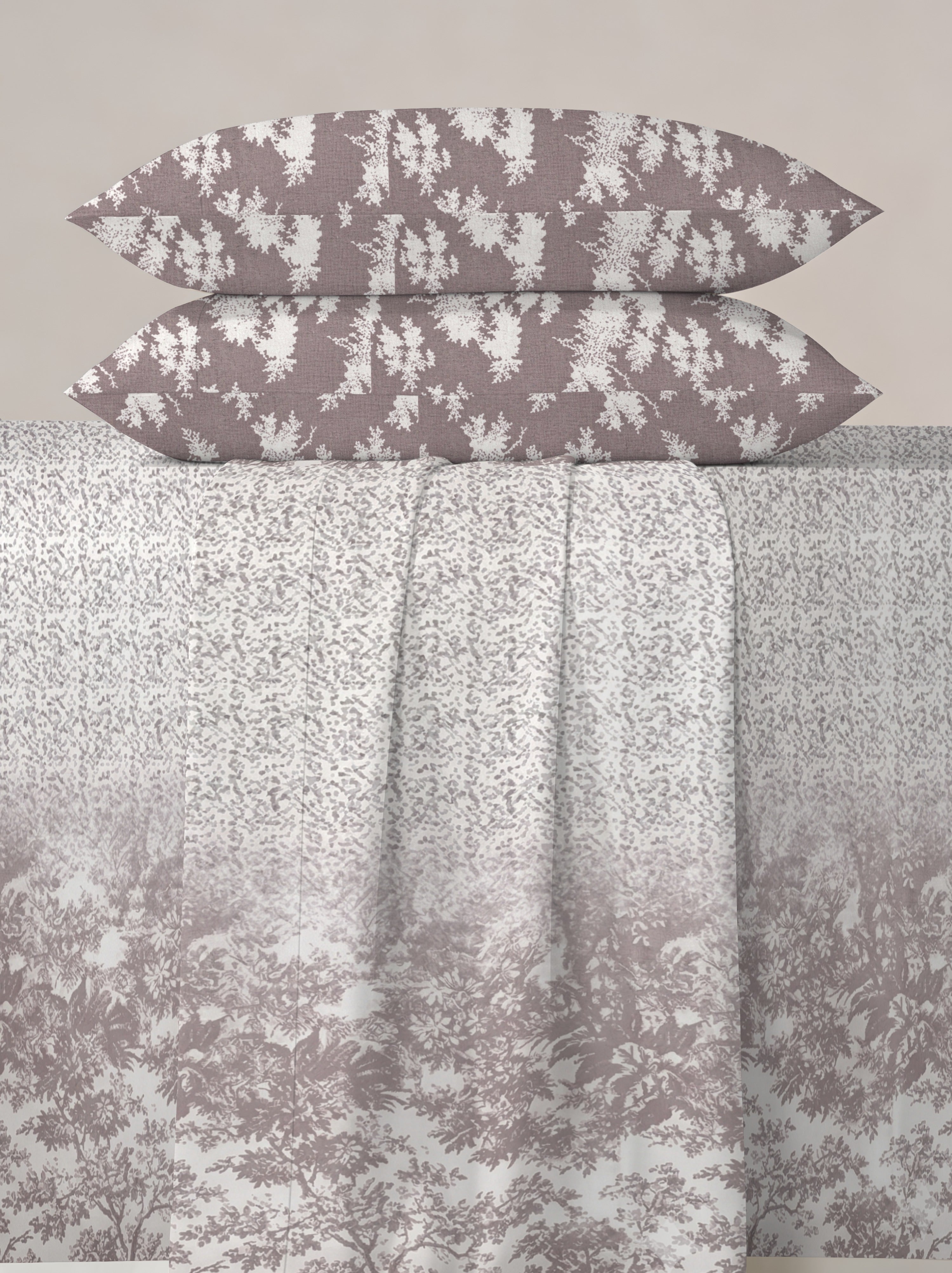Vera 100% Pure Cotton Satin King Bedsheet With 2 Contrast Pillow Covers