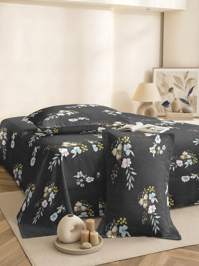 Quirky Home Cotton Rich King Bedsheet With 2 Pillow Covers