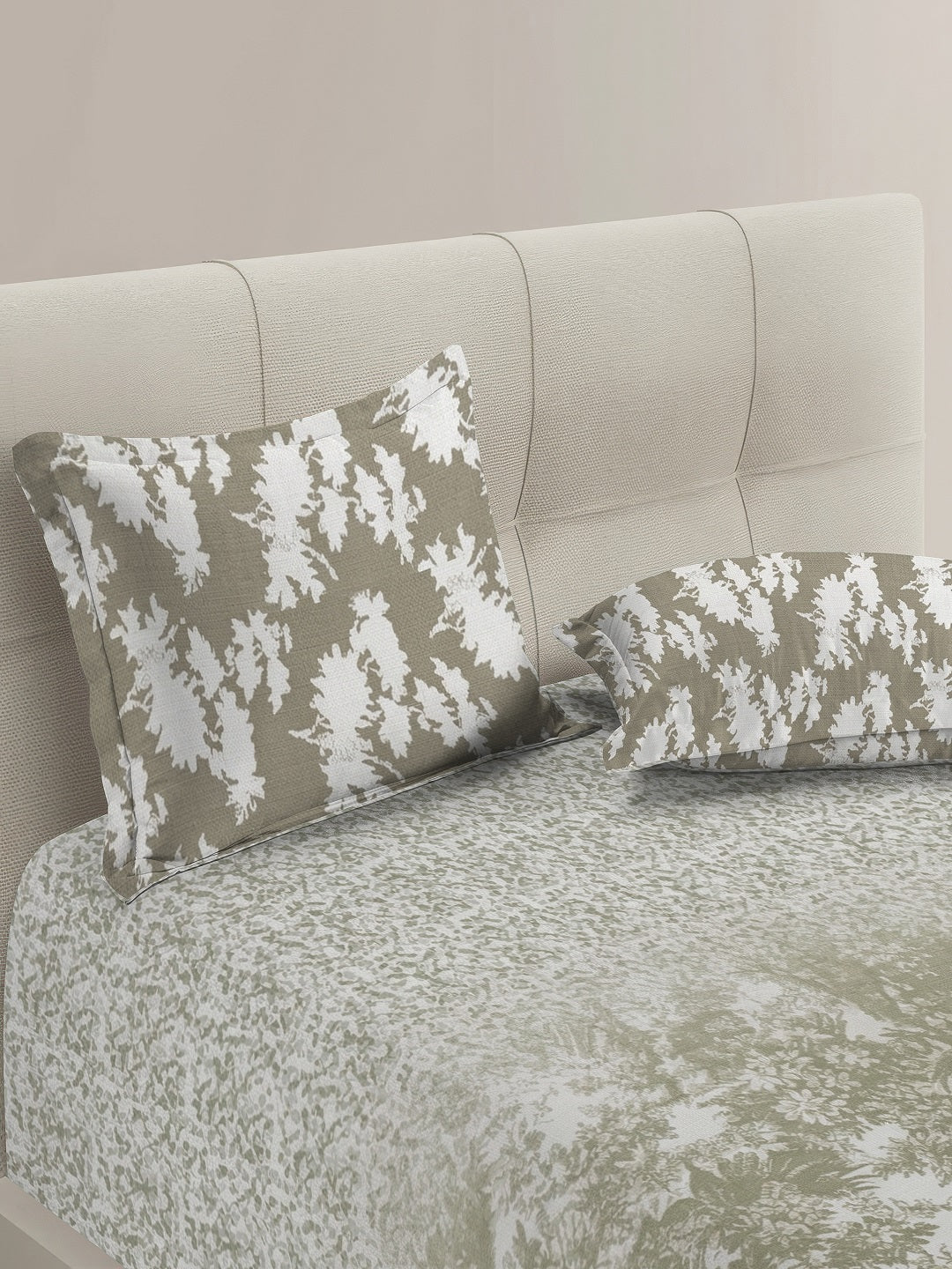 Vera 100% Pure Cotton Satin King Bedsheet With 2 Contrast Pillow Covers