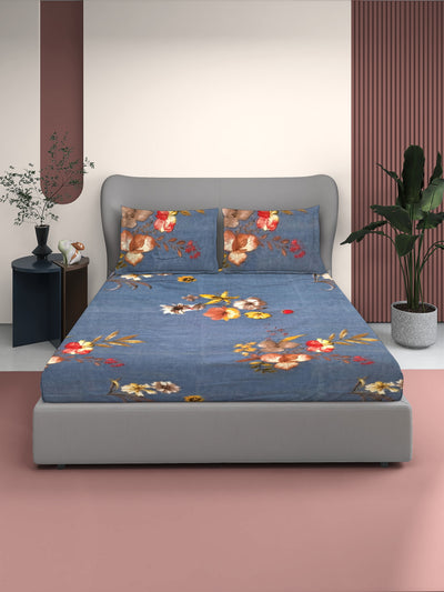 Quirky Home Cotton Rich King Bedsheet With 2 Pillow Covers