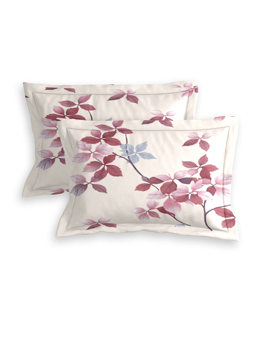 Quirky Home Coral Collection Double Bedsheet with 2 Pillow Cover - Cream