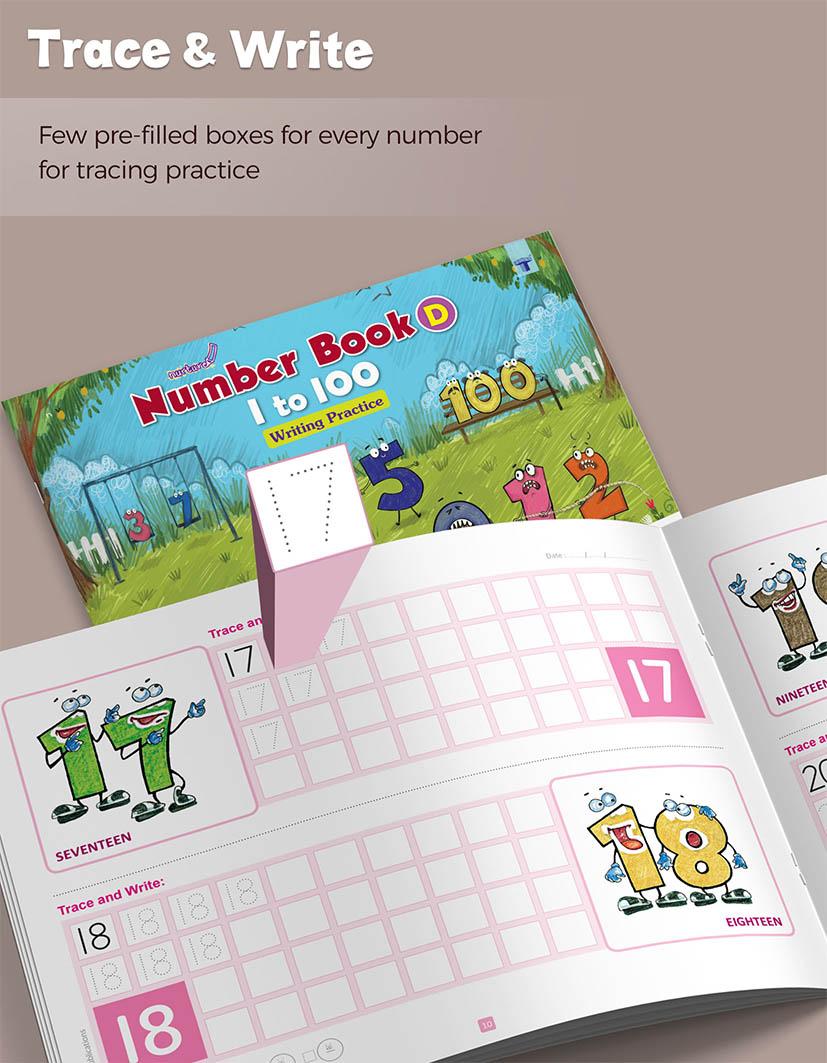 Number Writing Book Part D (1-100) for Kids 3-5 Years - Image 3