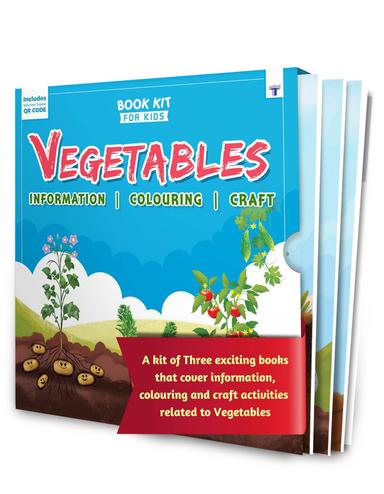 Vegetable Learning Book Kit for Kids | Sticker Activity Book - Image 1