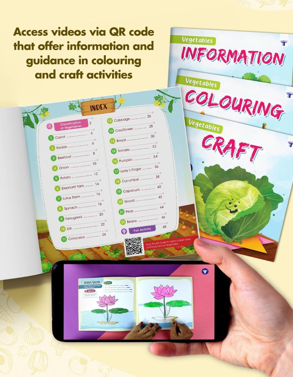 Vegetable Learning Book Kit for Kids | Sticker Activity Book - Image 7