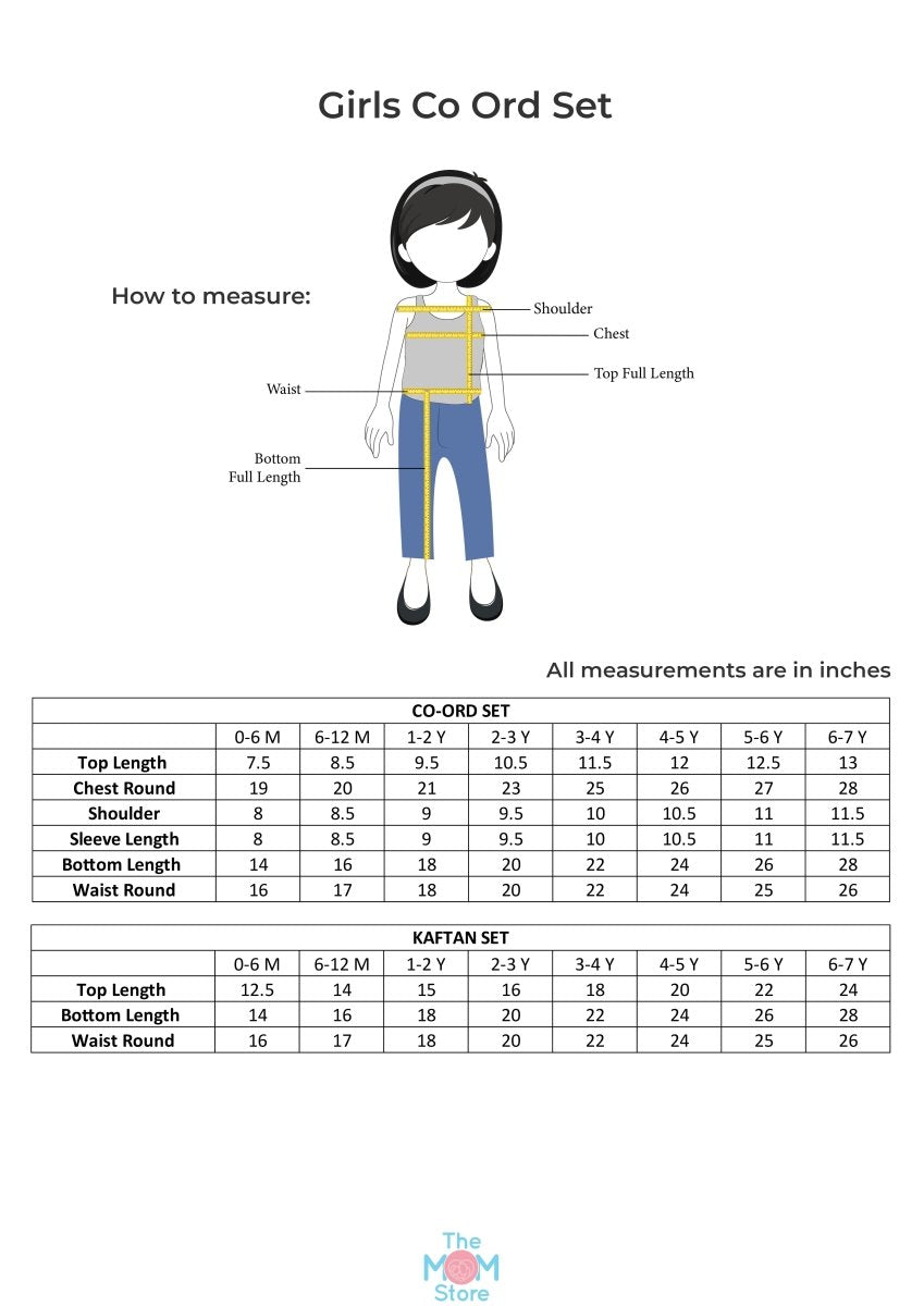 Indigo Floral Print Girls Co-ord Set - KES-SN-IDFR-0-6