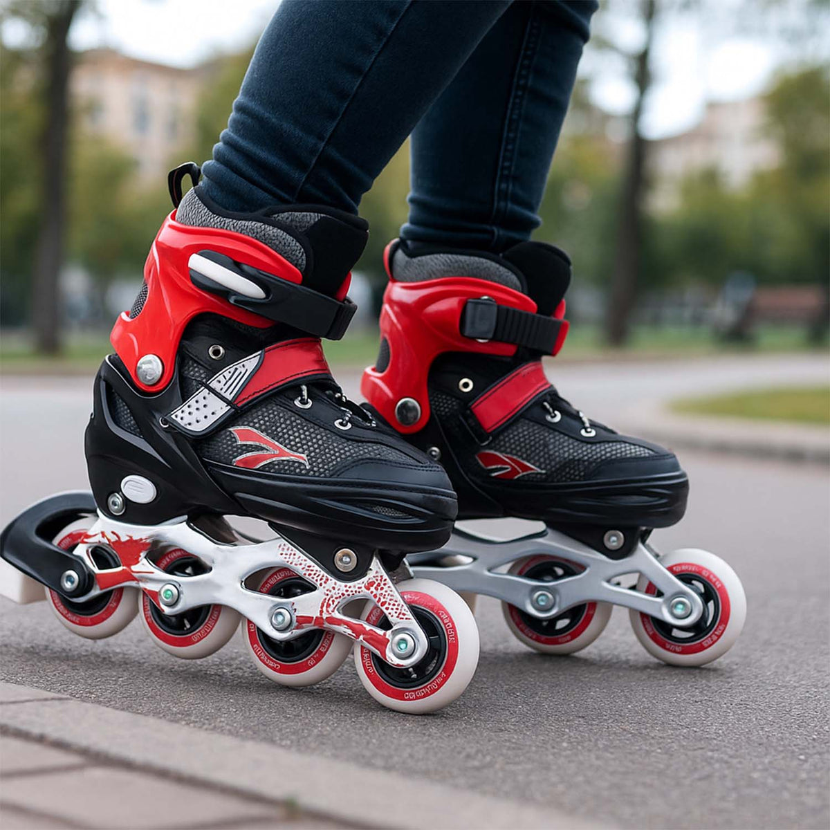 Professional Adjustable Inline Skates For Kids And Adults (Medium 1 Pair)