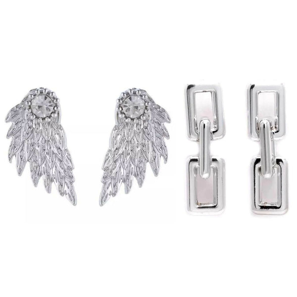 Heavenly Elegance Earrings Combo Set of 2 Graceful and Edgy Fashion Jewelry for Women
