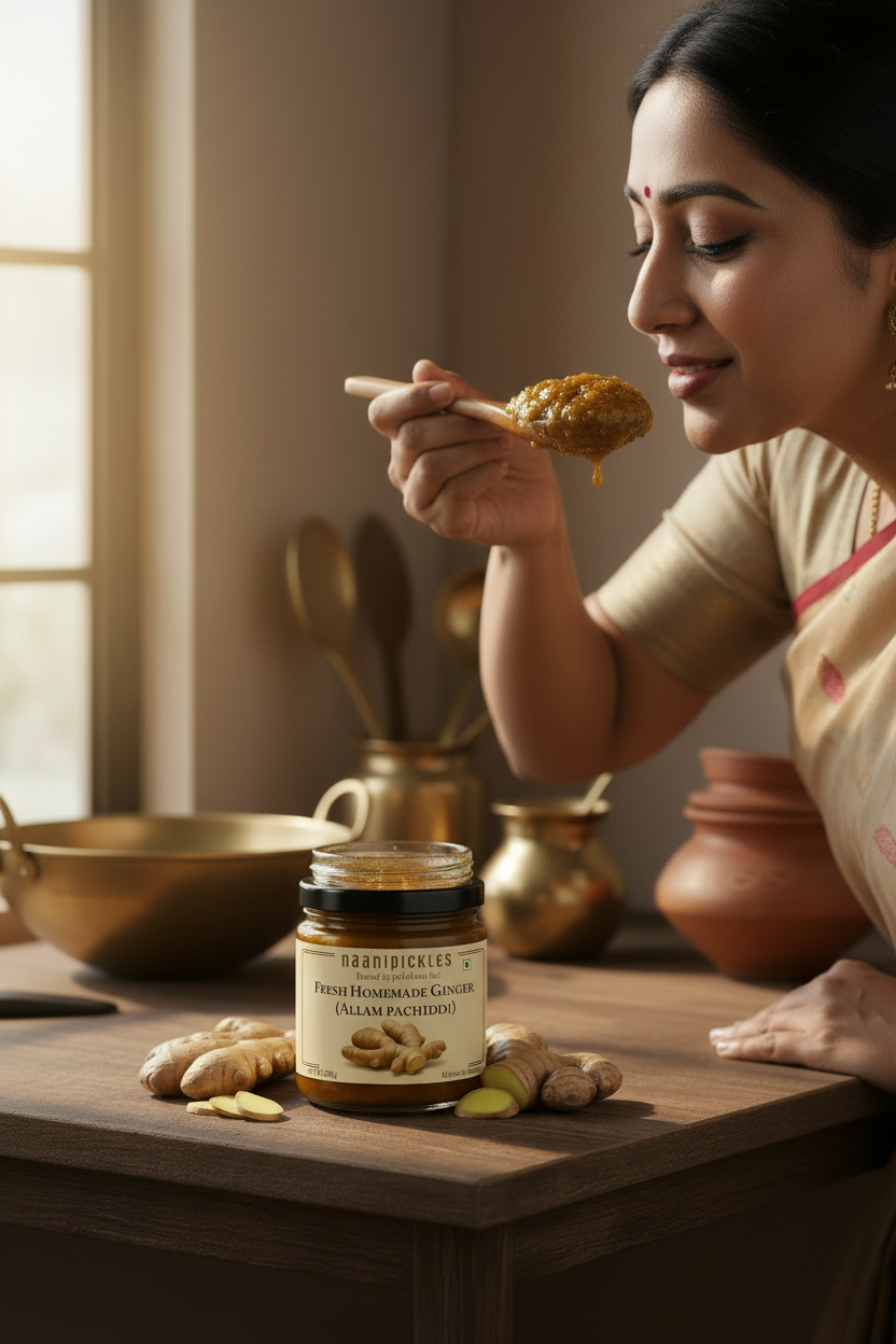 Allam Pachidi (Ginger Chutney) – Naani Pickles JPS PRODUCTS (ACHSA)