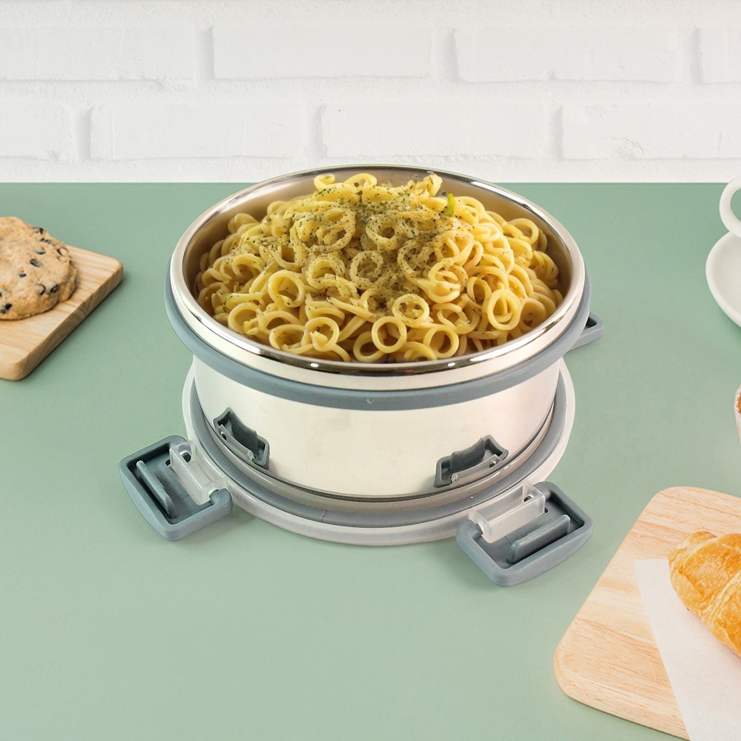 Apex Round Airtight Food Storage Container Approx 300 ml with Leakproof with Clip Lock & Silicone Seal | Unbreakable Plastic (1 Pc)