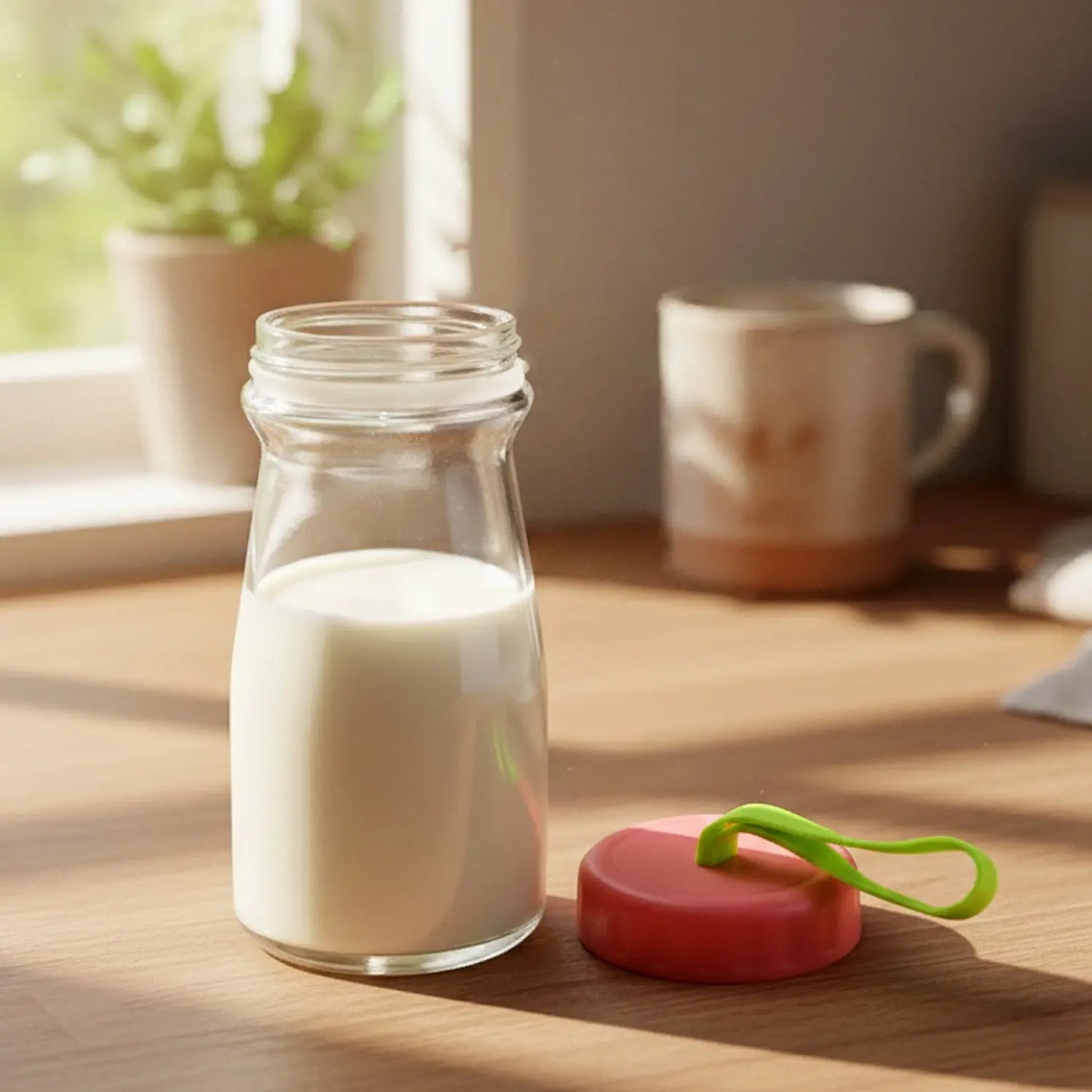 Premium Glass Bottle With Leak-proof Lid (300 Ml) HP DD