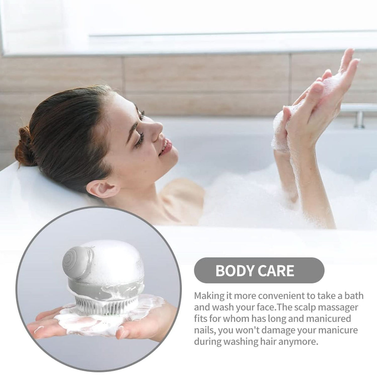 Head Scalp Massager Shampoo Brush (1 Pc) HP DD