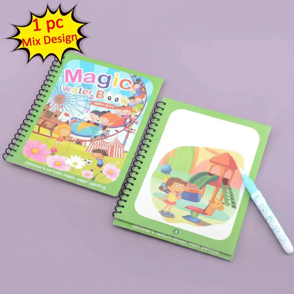 Magic Water Quick Dry Book Water Coloring Book Doodle With Magic Pen Painting Board HP DD
