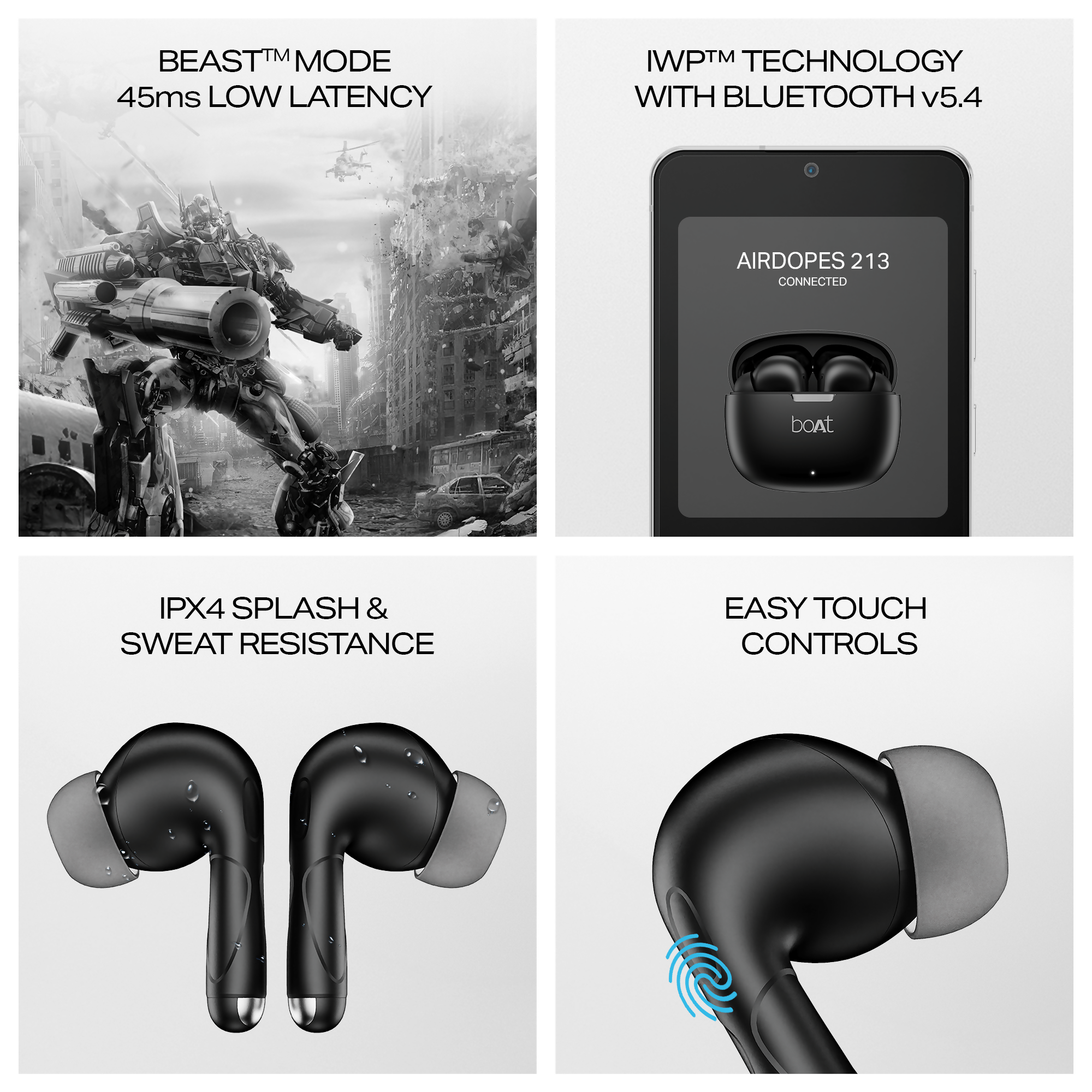 boAt Airdopes 213 True Wireless Stereo TWS Earbuds (multi-colour)