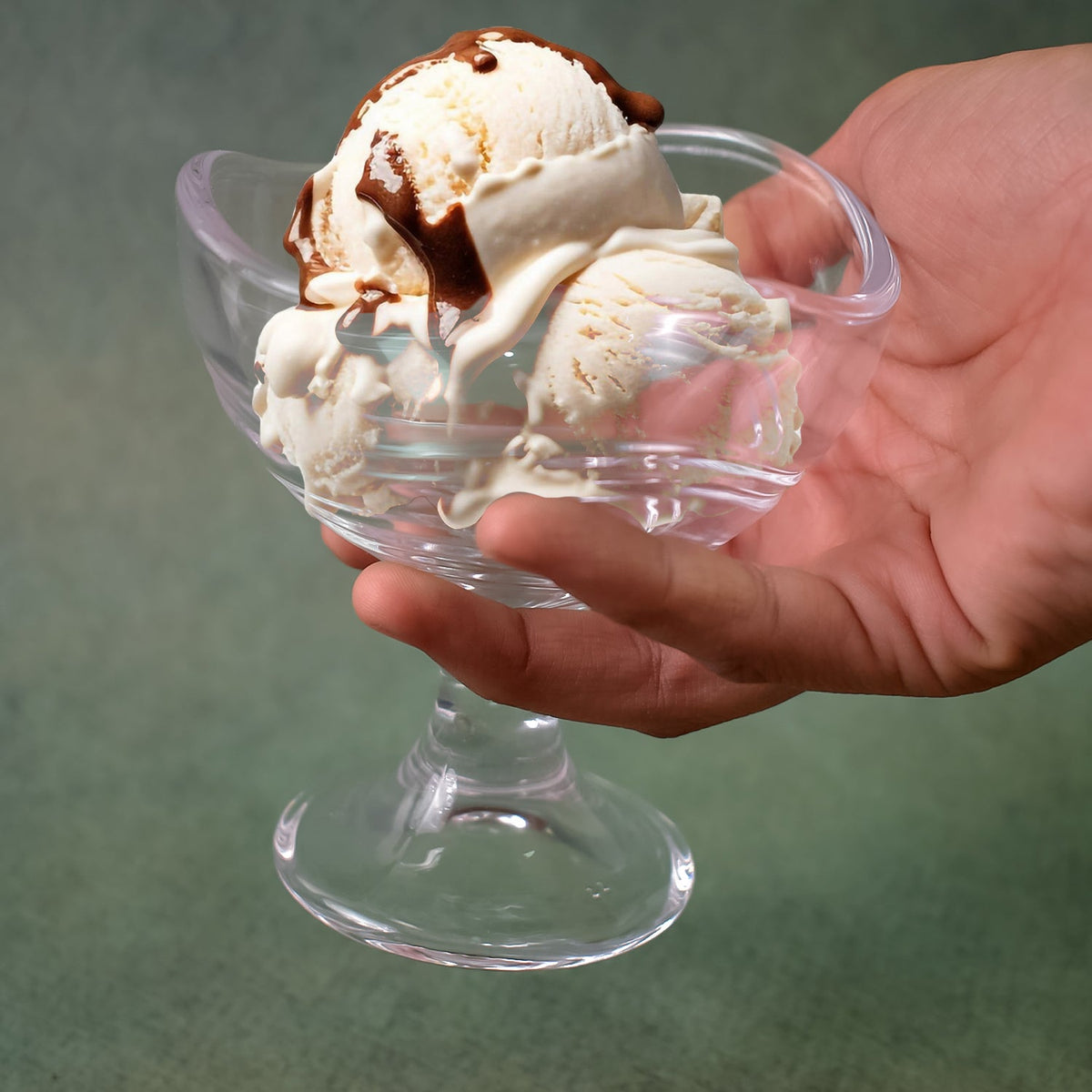Glass Footed Dessert Bowl Ice Cream Cup (2 Pcs Set) HP DD