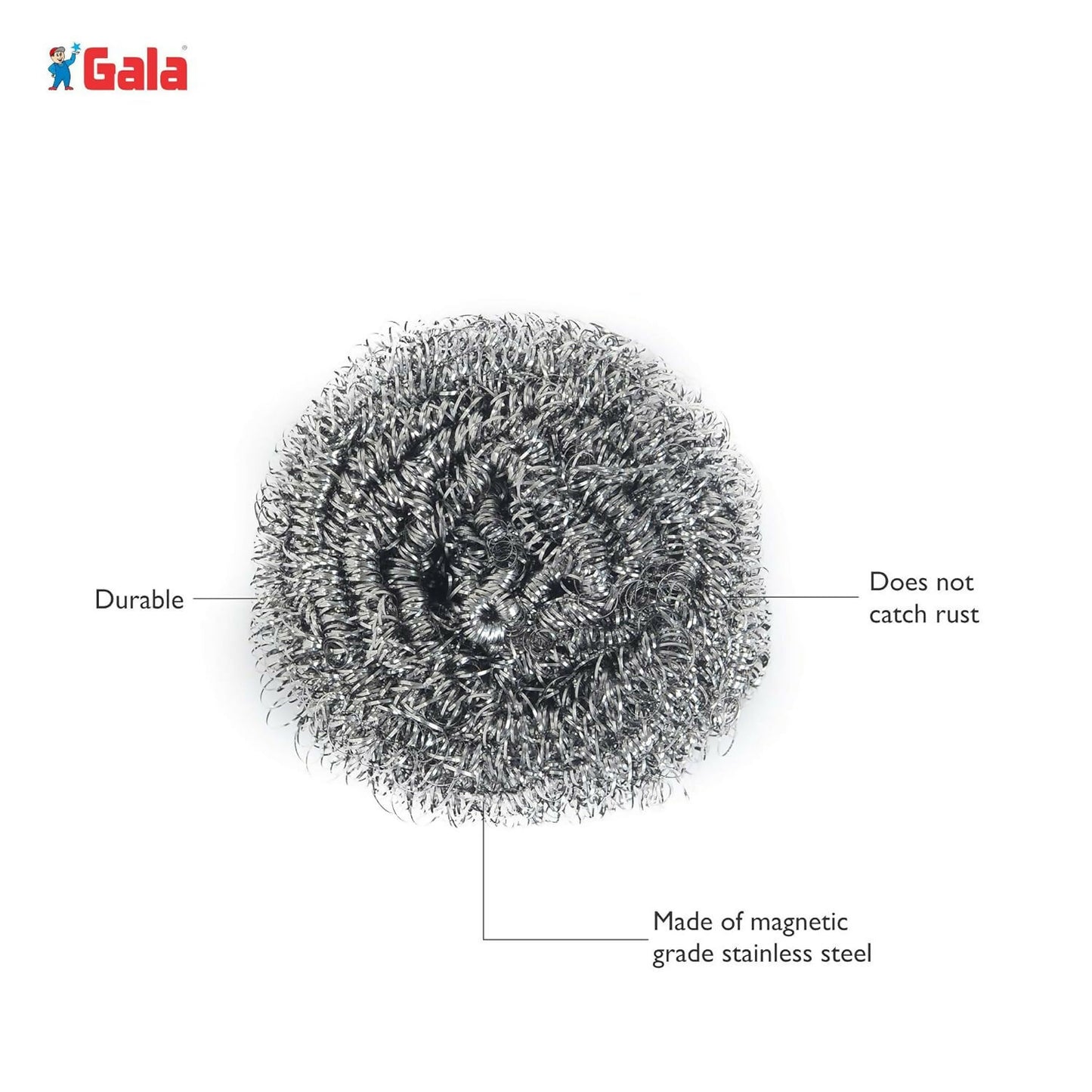 Gala Steel Scrubber Combo Set (Pack of 12)