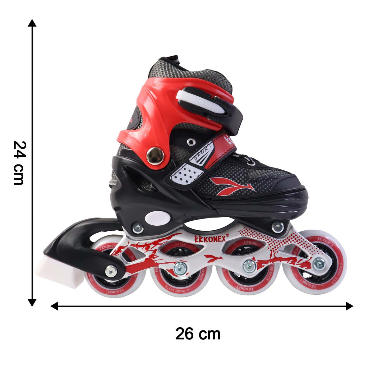 Professional Adjustable Inline Skates For Kids And Adults (Medium 1 Pair)