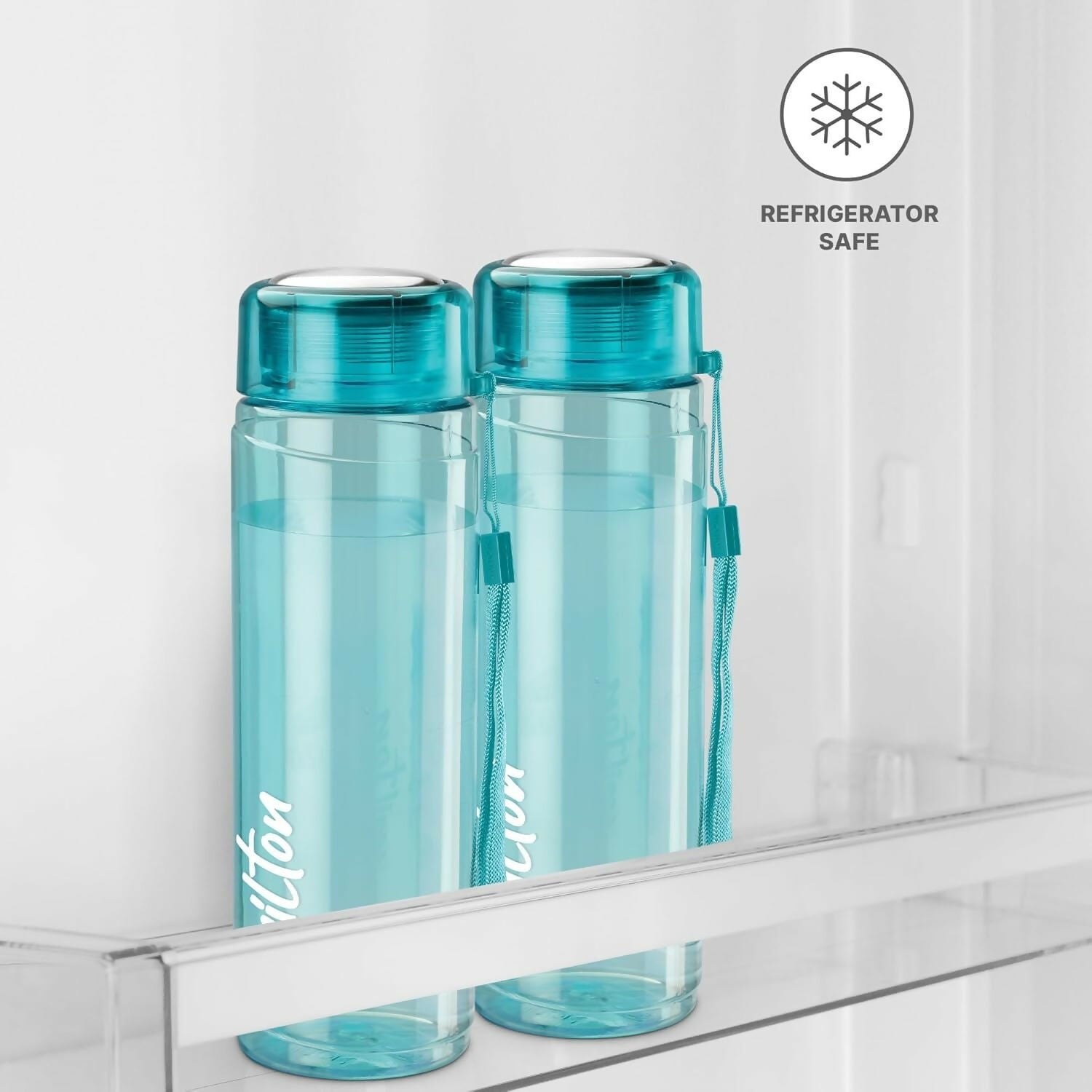 Milton Aqua Cool Transparent Water Bottle with Carry Strap, Leak-Proof Reusable Water Bottle for Office, School, Gym & Travel