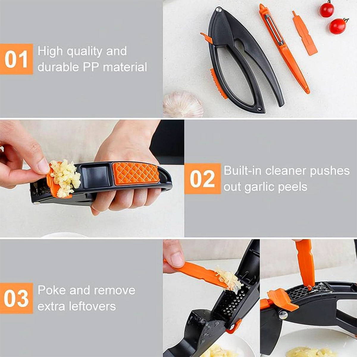 Multifunctional Garlic Press Garlic Mincing Crushing Tool (1 Pc) HP DD