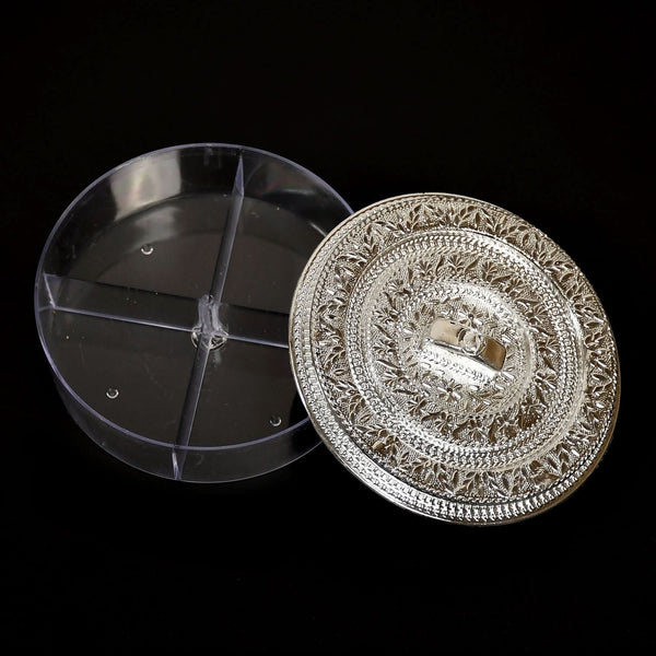 Round Smiley Multi Purpose 4 Compartment Box For Home Kitchen Use