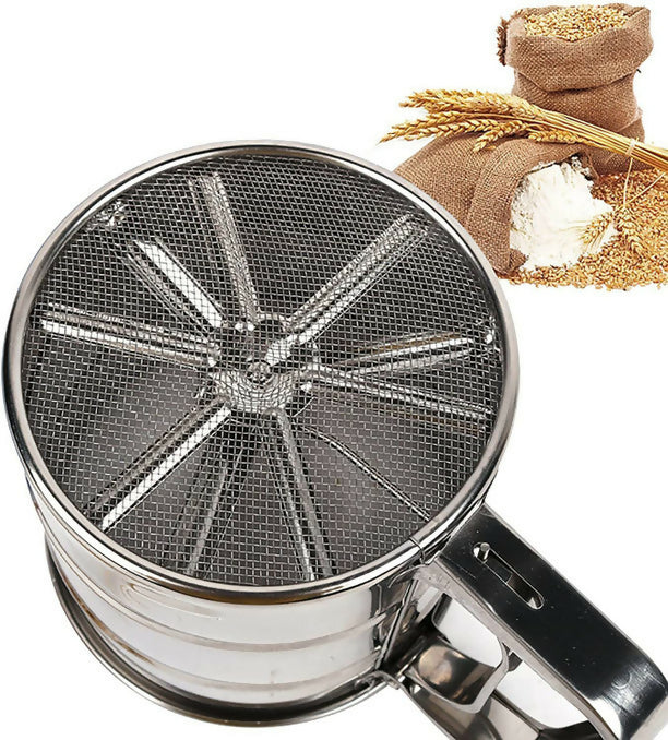 Stainless Steel Baking Flour Shifter for Smooth and Fine Baking