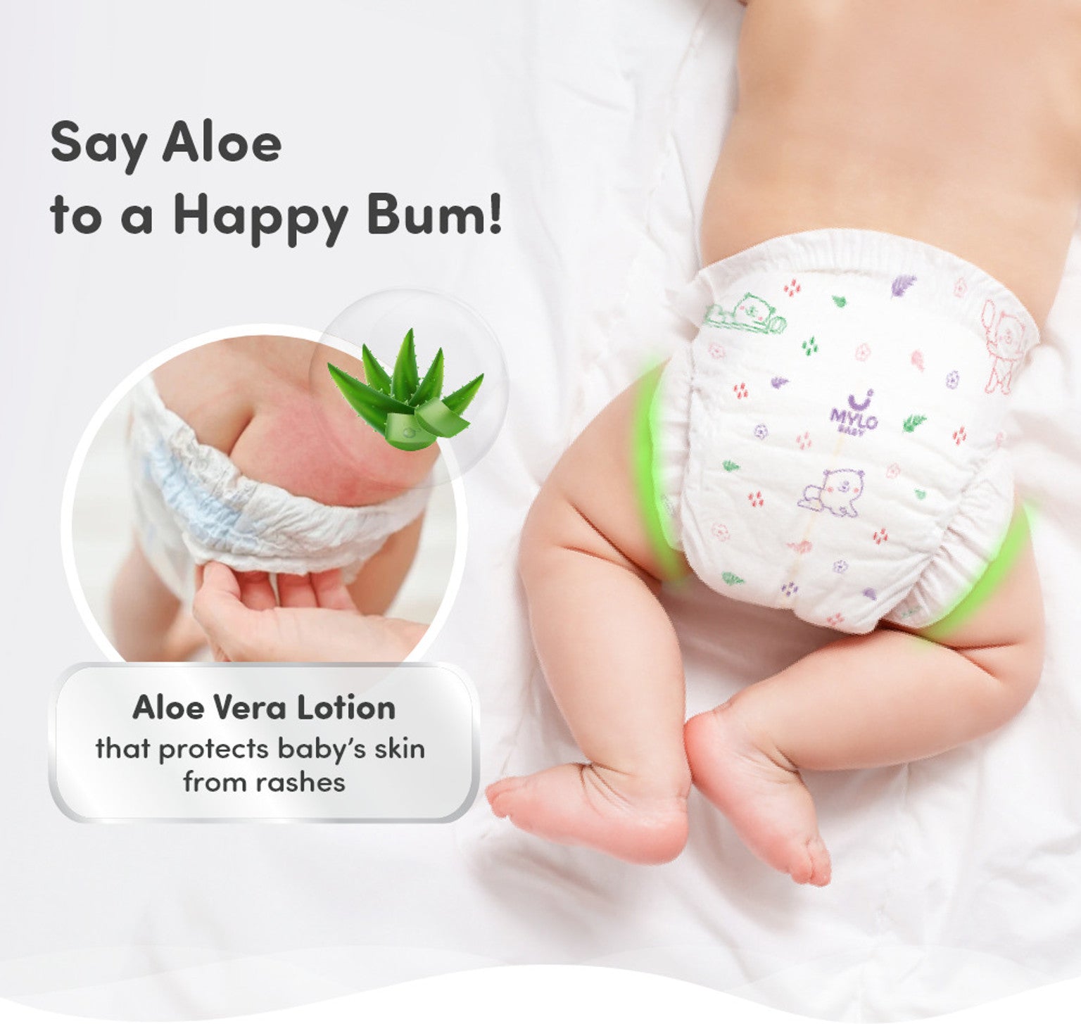 MYLO Baby Diaper Pants, Super Absorbent with Aloe Vera, Leak Proof, Anti Rash,Jumbo Pack - L (64 Pieces)