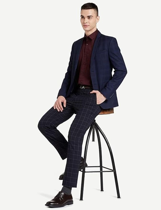 Henshika Men Solid Formal Full Sleeve Shirt – Maroon - View 4