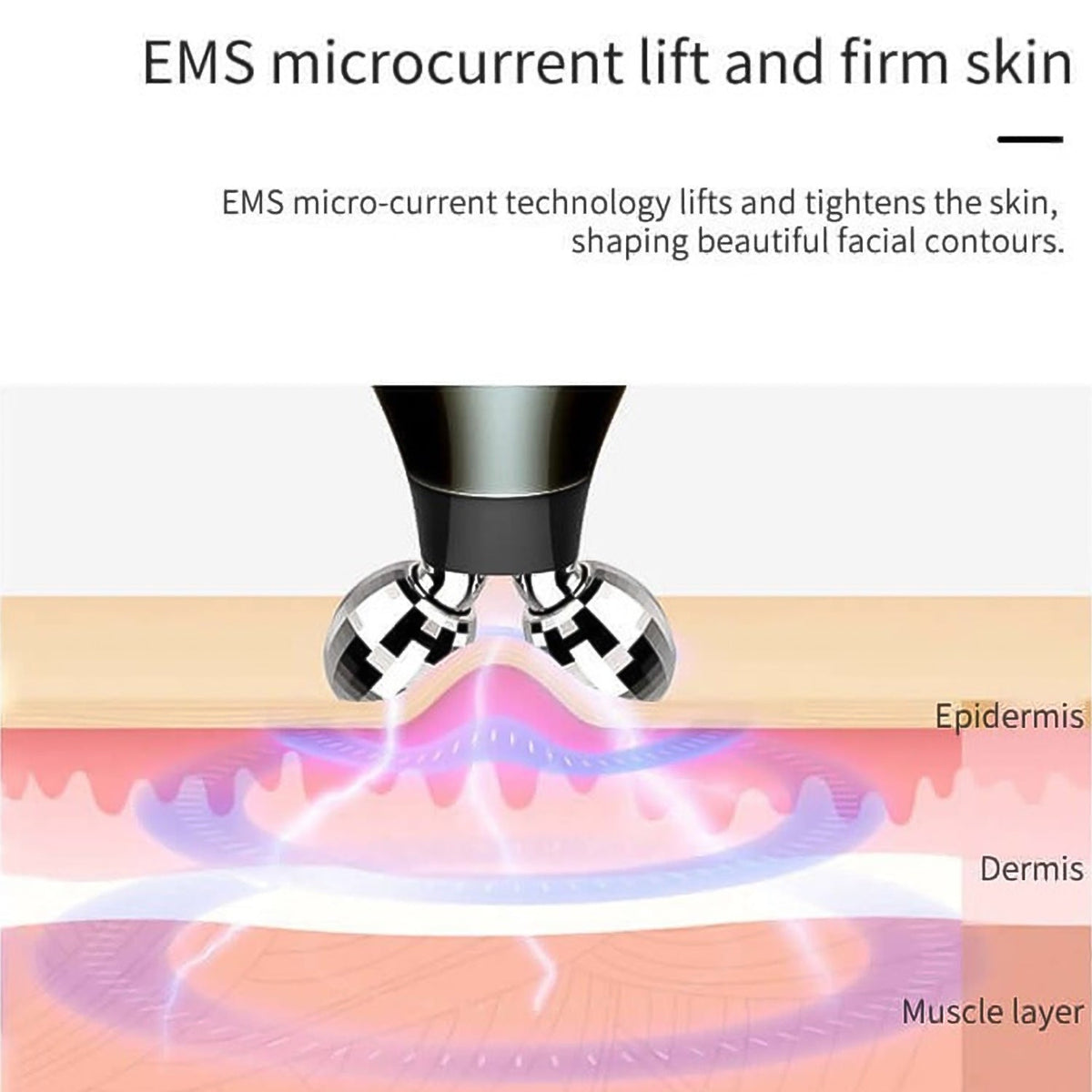 Microcurrent- Facial- Device Micro Current Face Massager Roller (1 Pc) HP DD