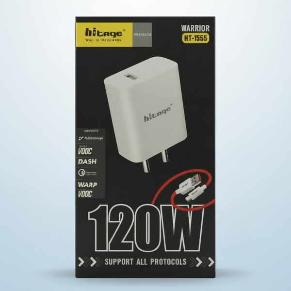 Hitage 120W Fast Charger with Type-C Cable(HT-i555)