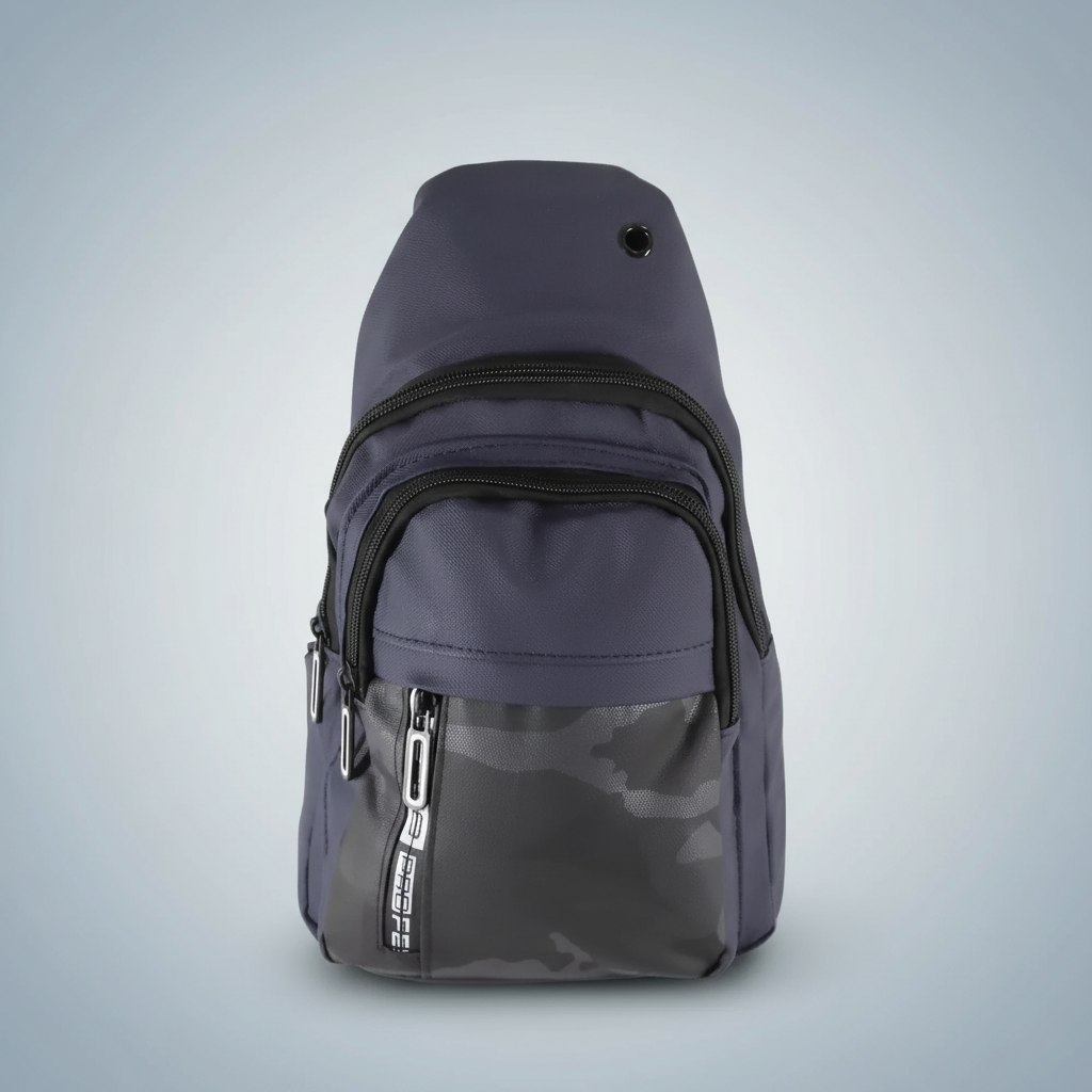 Camouflage Pattern Messenger Bag for Men - Navy Blue SUPER
