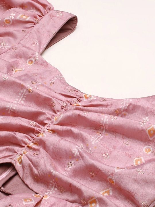 Bollywood Vogue Ready To Wear Mauve Art Silk Digital Printed Jumpsuits