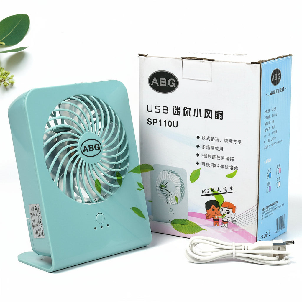 Portable Desk Fan Big Table Fan 3 Step Speed Setting Fan Personal Desk Fan Suitable For Office School Home Use (Battery Not Include)