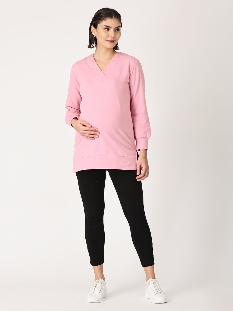 Lilac Pink Sachet Mumma Sweatshirt - MNSWT-LCSC-S
