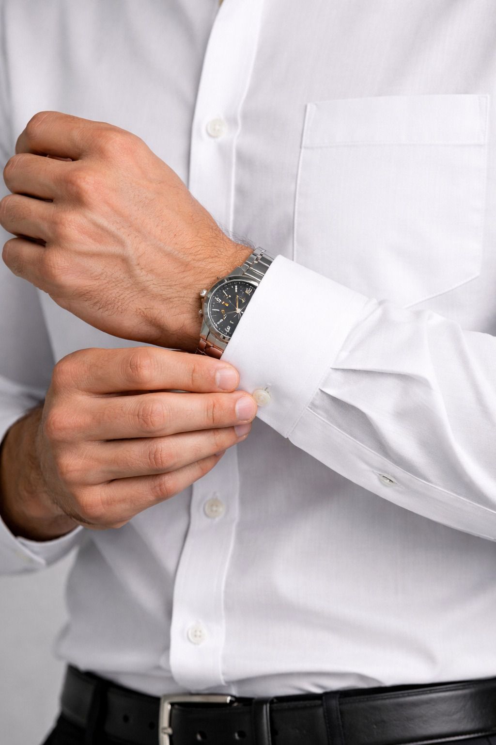 Henshika Men Solid Casual Full Sleeve Shirt – White - View 5