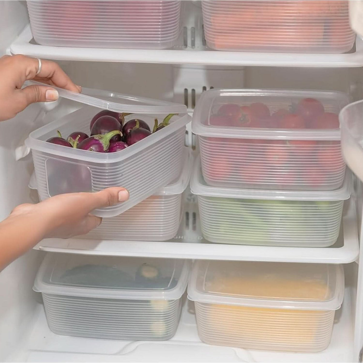 6 Pcs Multipurpose Plastic Food Storage Container Set HP DD