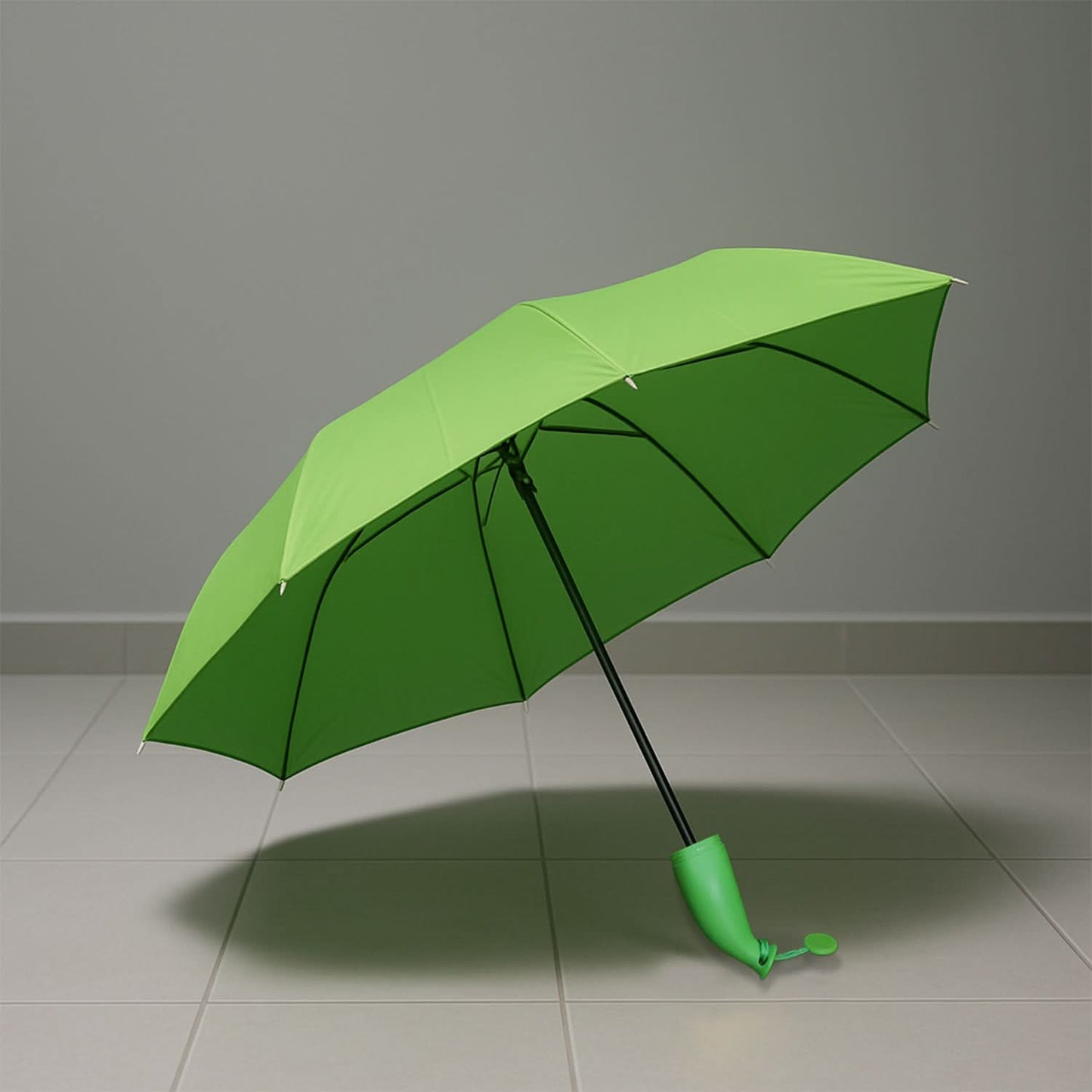 Green Stylish Banana Shaped Mini Foldable Umbrella